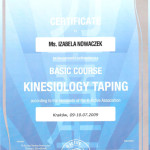 Certyfikat Kiesiology Taping